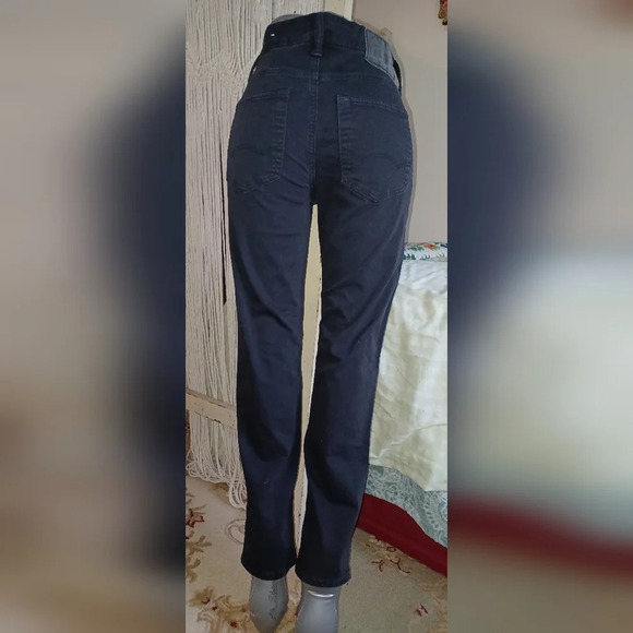 🍒 NWOT - Vintage American Eagle Flex Black Denim Slim Jeans Mens - Picture 1 of 7